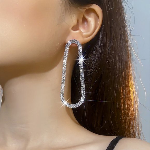 3/$35 Statement Rhinestone Drop Earrings Dangle Bling Crystal Party Jewelry - Picture 1 of 4